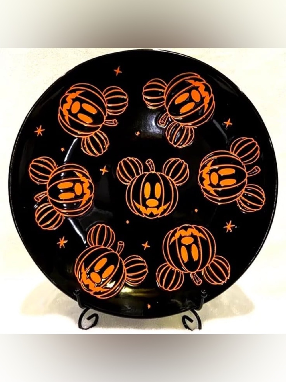 NEW - Zrike Disney Mickey Halloween Pumpkin 10.5” Plate